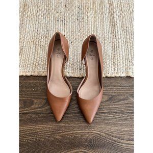 Call It Spring Faux Leather Brown High Heeled Pumps - Size 8